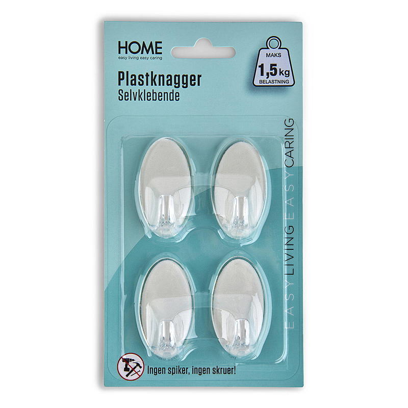 Home Plastknagg 4-pk klar