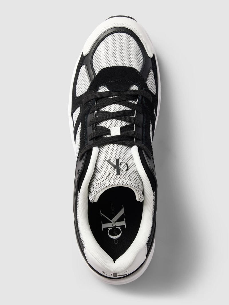 Sneaker mit Label-Details Modell 'RETRO TENNIS' in weiss