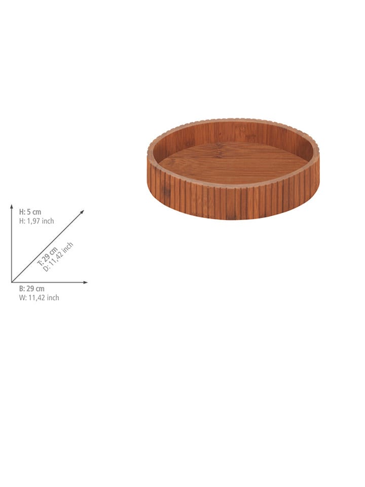 Wenko Drehbares Tablett in Bambus - Ø 29,5 cm günstig kaufen onesize