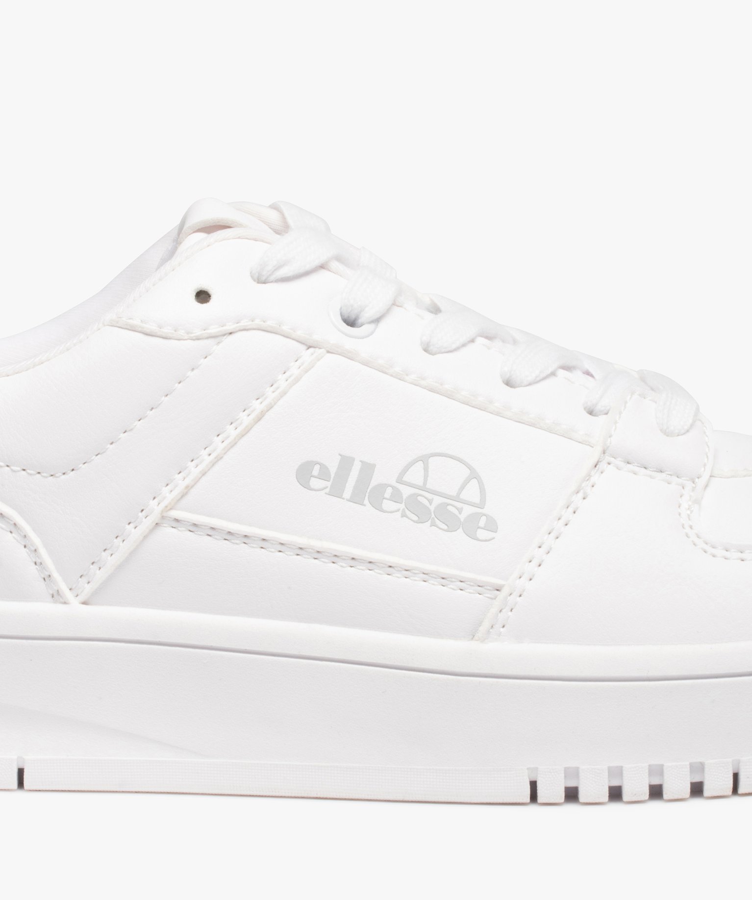Baskets homme style tennis unies à lacets – Ellesse Mendita blanc | GEMO