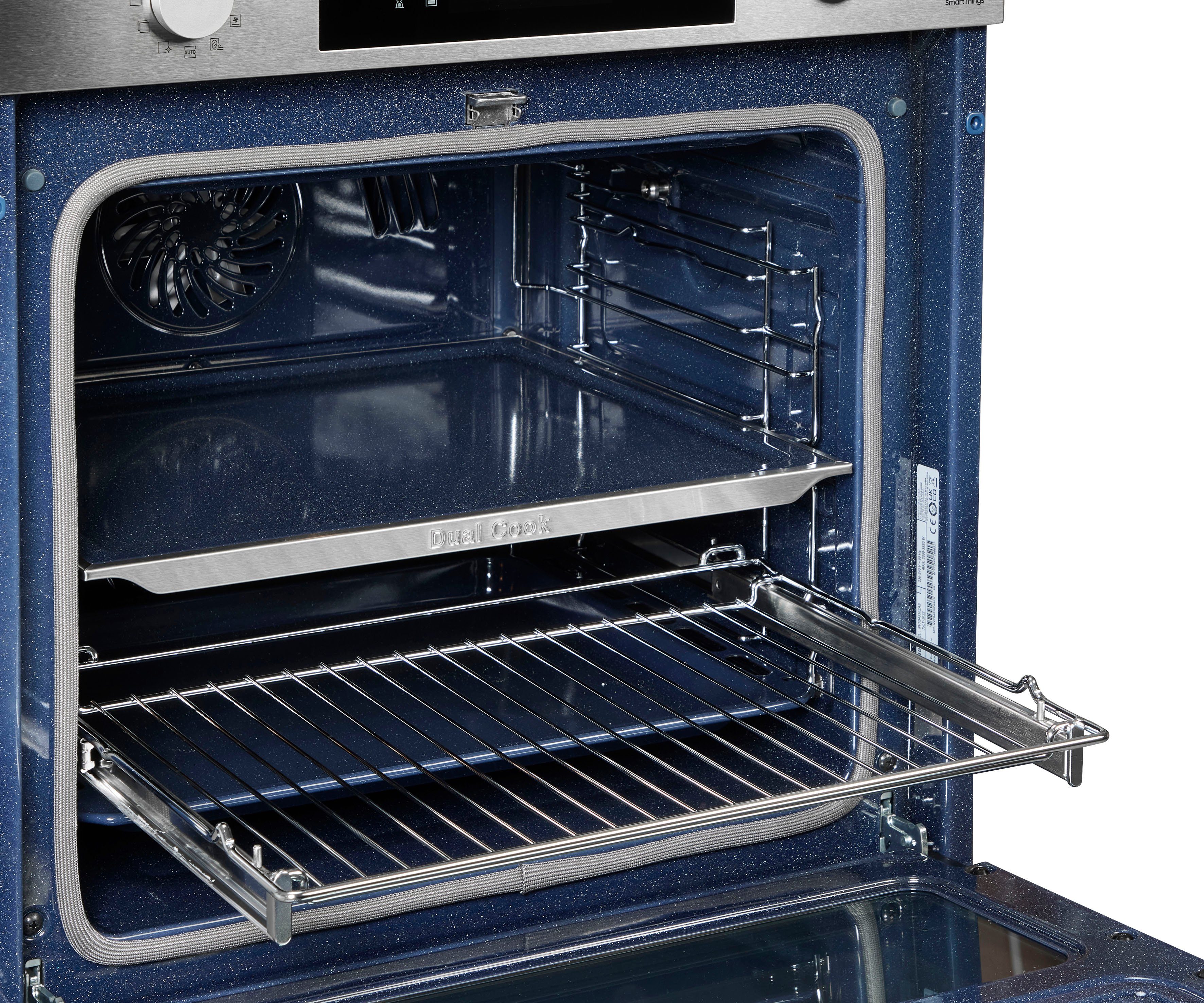 Samsung Pyrolyse Backofen NV7B4530ZAS, Pyrolyse-Selbstreinigung, Dual Cook Flex – Ein Ofen. Zwei Garräume. Maximale Flexibilität.