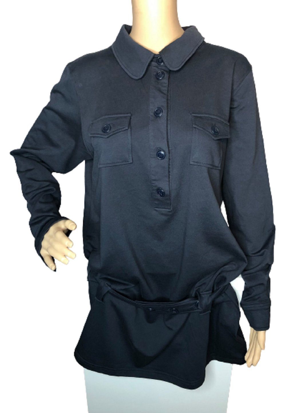 Bellybutton Umstandsshirt 22811 dunkelblau langarm Gürtel XL