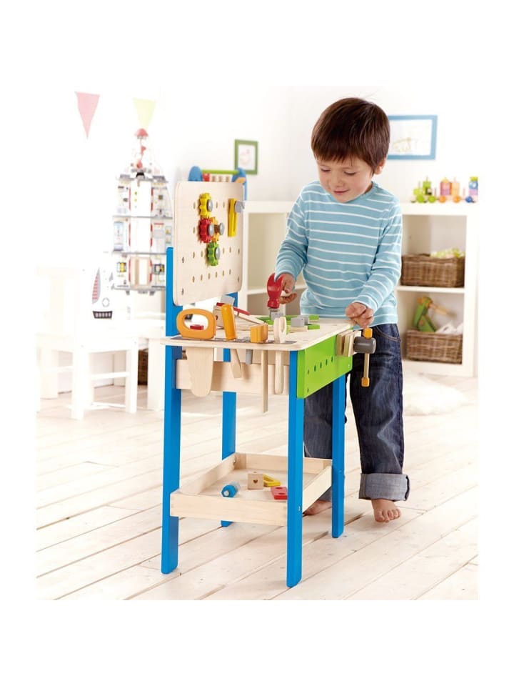 Hape  Meister-Werkbank mit großem Zubehör-Set in bunt günstig kaufen onesize