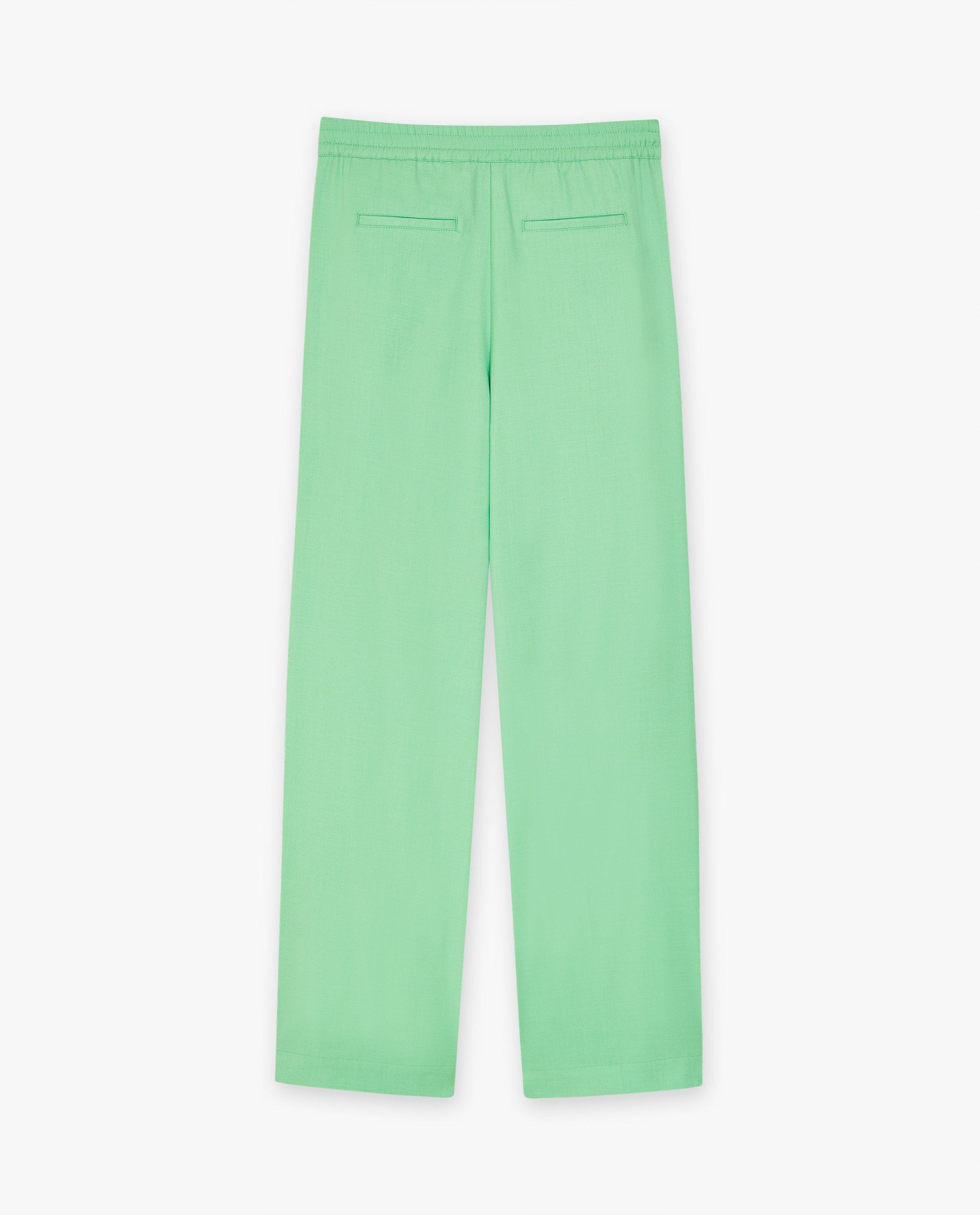 Pantaloni CKS verde deschis pentru femei, croială largă, verde deschis