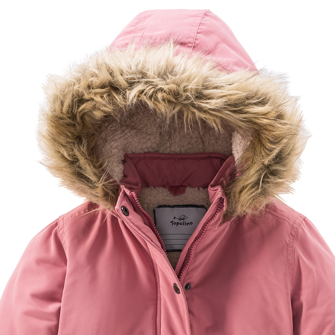Mädchen Parka mit Fellimitat