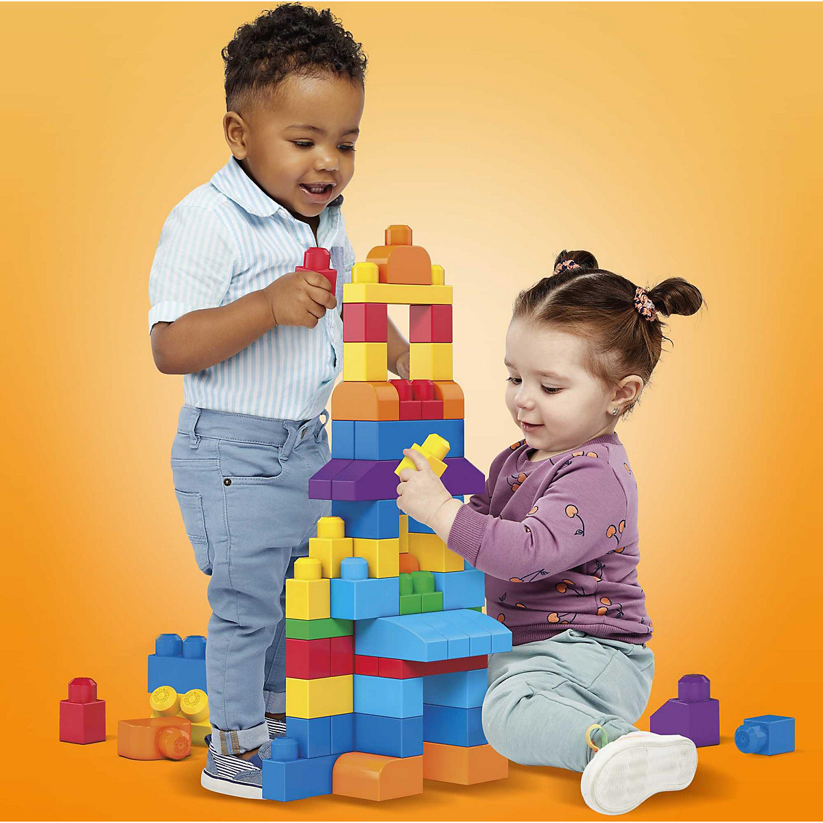Mega Bloks Bausteinebeutel bunt (80 Teile)