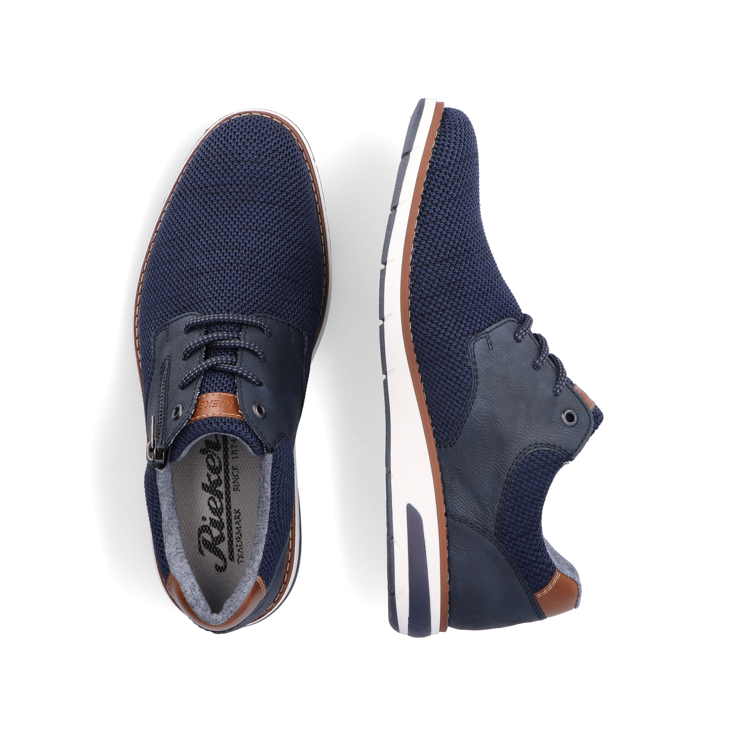 Rieker Herren Schnürschuhe azurblau