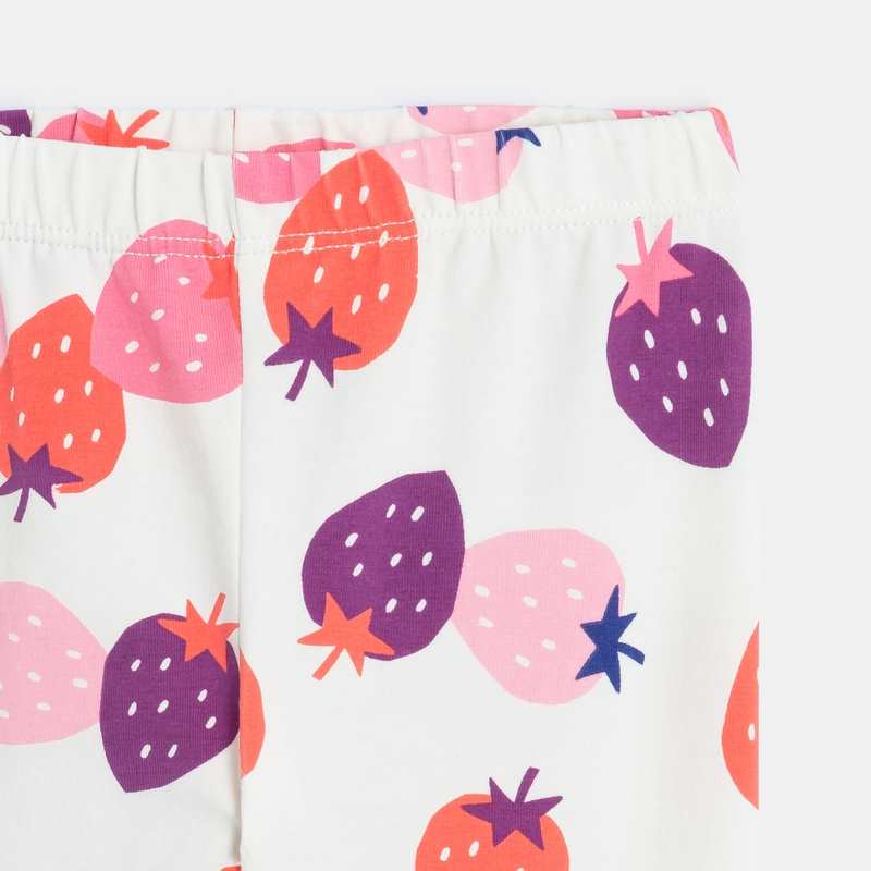 Legging bébé fille écru à motifs fraises beige Catimini