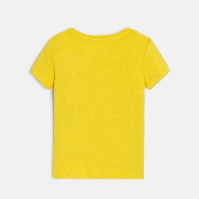 T-shirt bébé fille jaune imprimé exotique Catimini