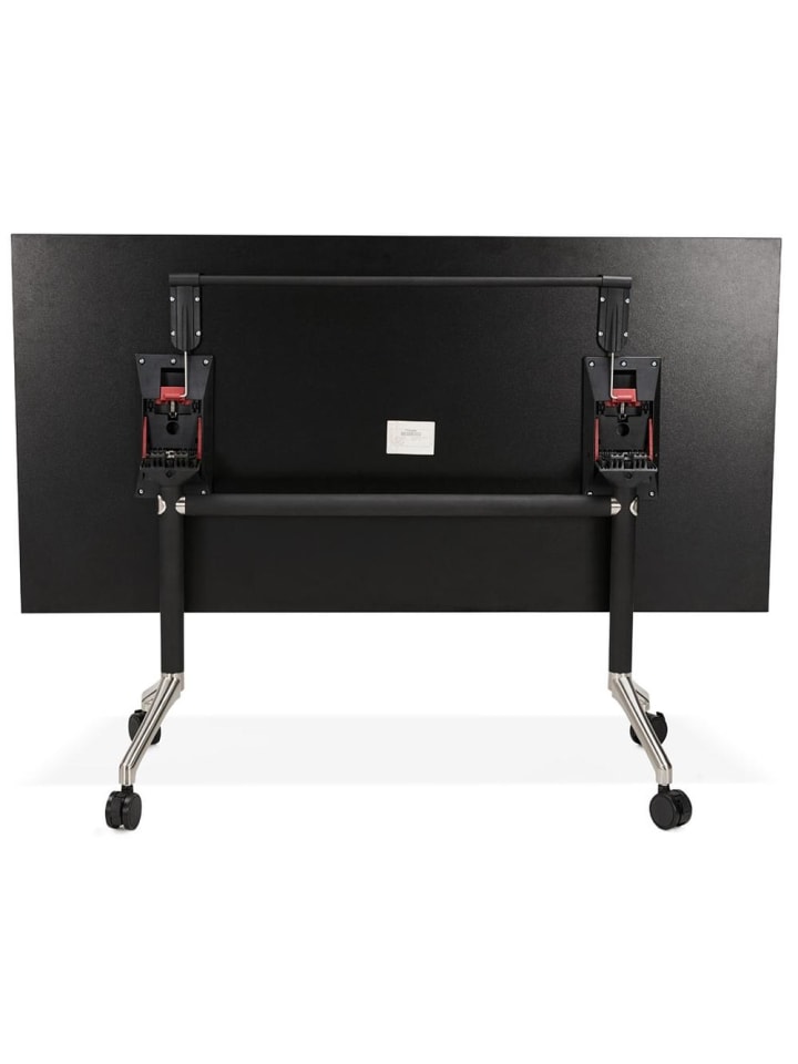 KADIMA DESIGN Schreibtisch klappbar 160x80 cm mobil & Homeoffice, mit Rollen in Schwarz günstig kaufen