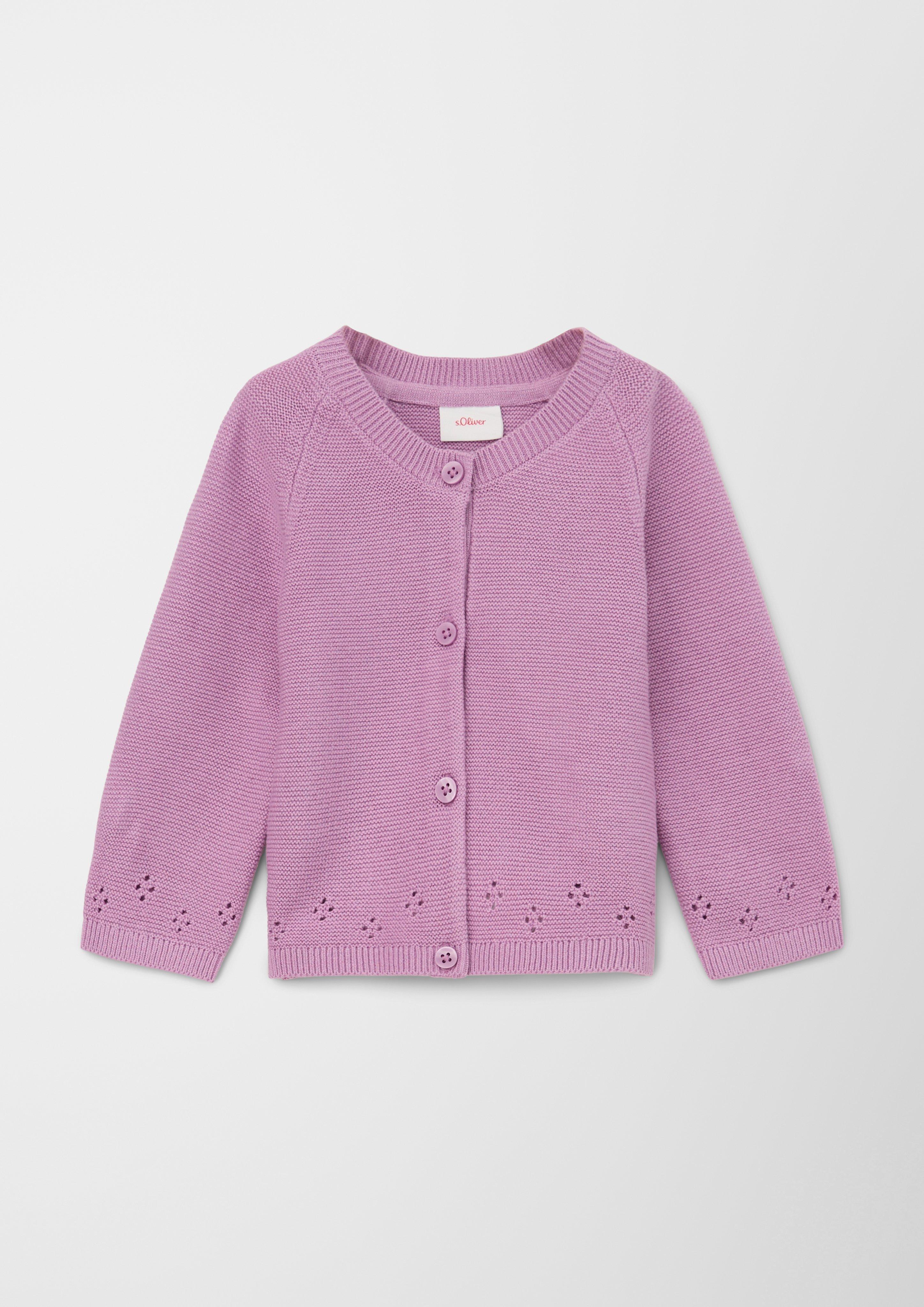 Strickjacke mit Ajour-Detail  2128793-4443