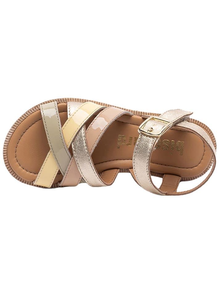 bisgaard Leder-Sandalen in Gold günstig kaufen