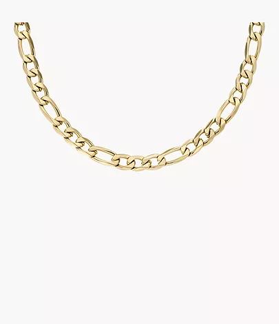 Fossil Kette Figaro Ellis Core Chains Edelstahl goldfarben