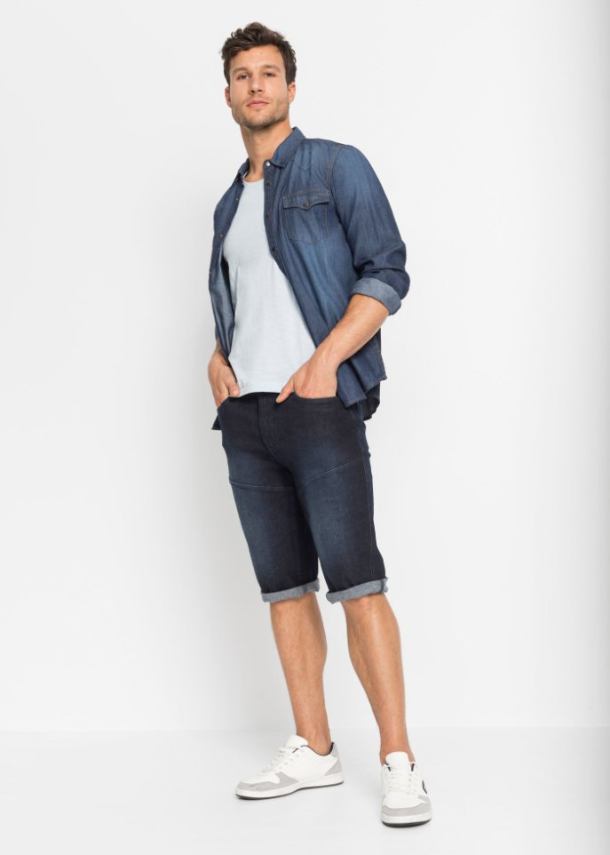 Stretch-Long-Bermuda, Regular Fit