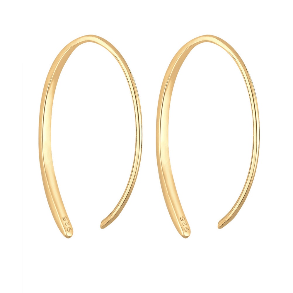 Elli Elli by Julie & Grace Boucles d'oreilles Rondes Ovales Geo Femme - (925/1000) Arg Boucles d'oreilles