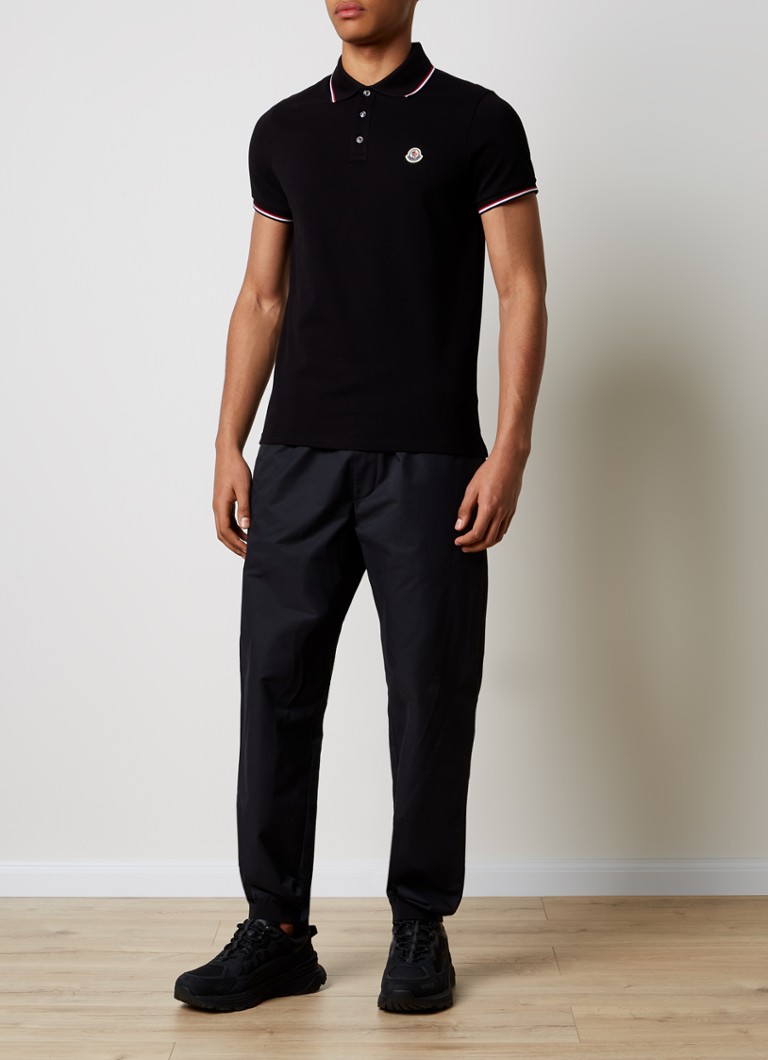 Polo Moncler de corte regular em algodão piqué com bordado do logotipo.
