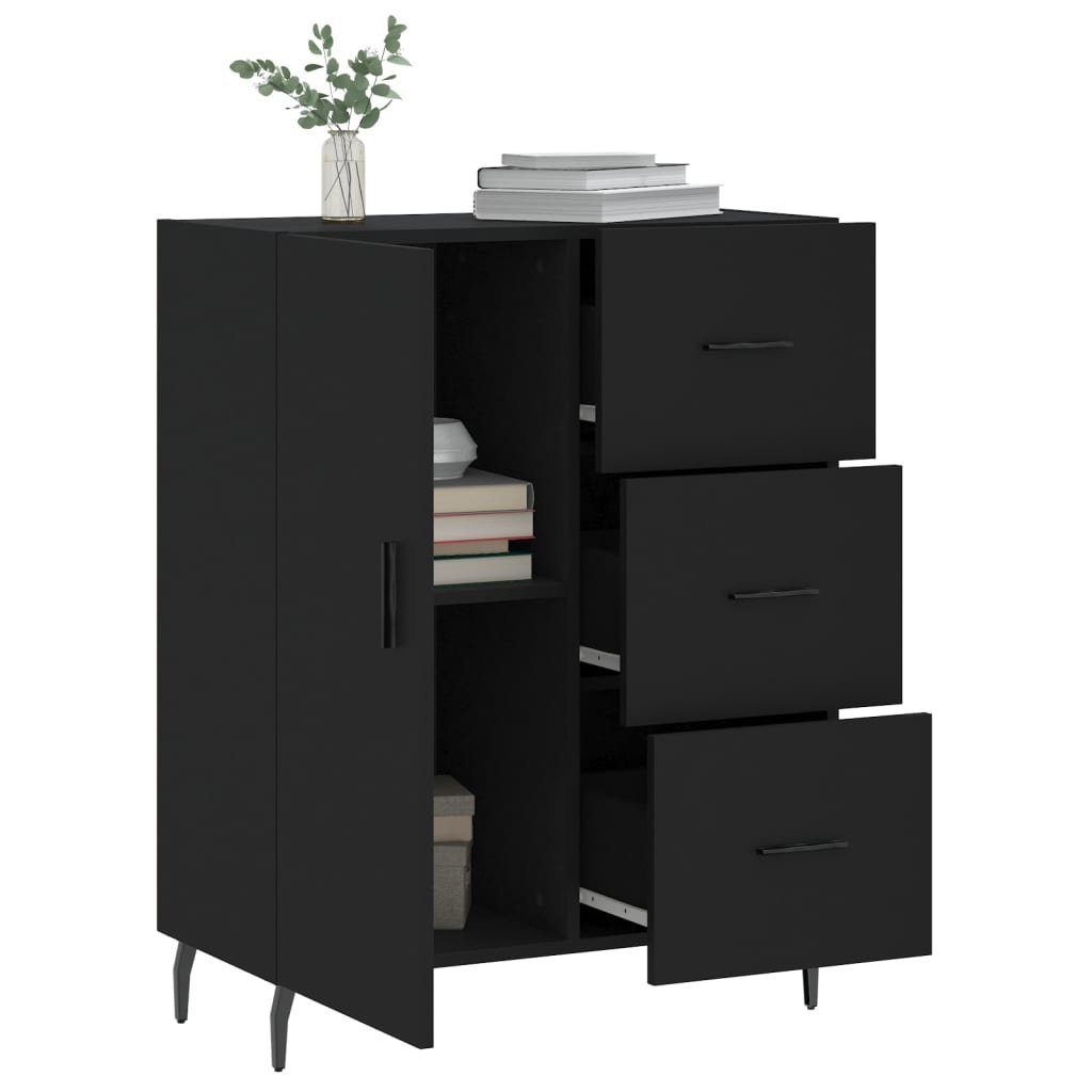 vidaXL Sideboard Sideboard Schwarz 69,5x34x90 cm Holzwerkstoff (1 St)