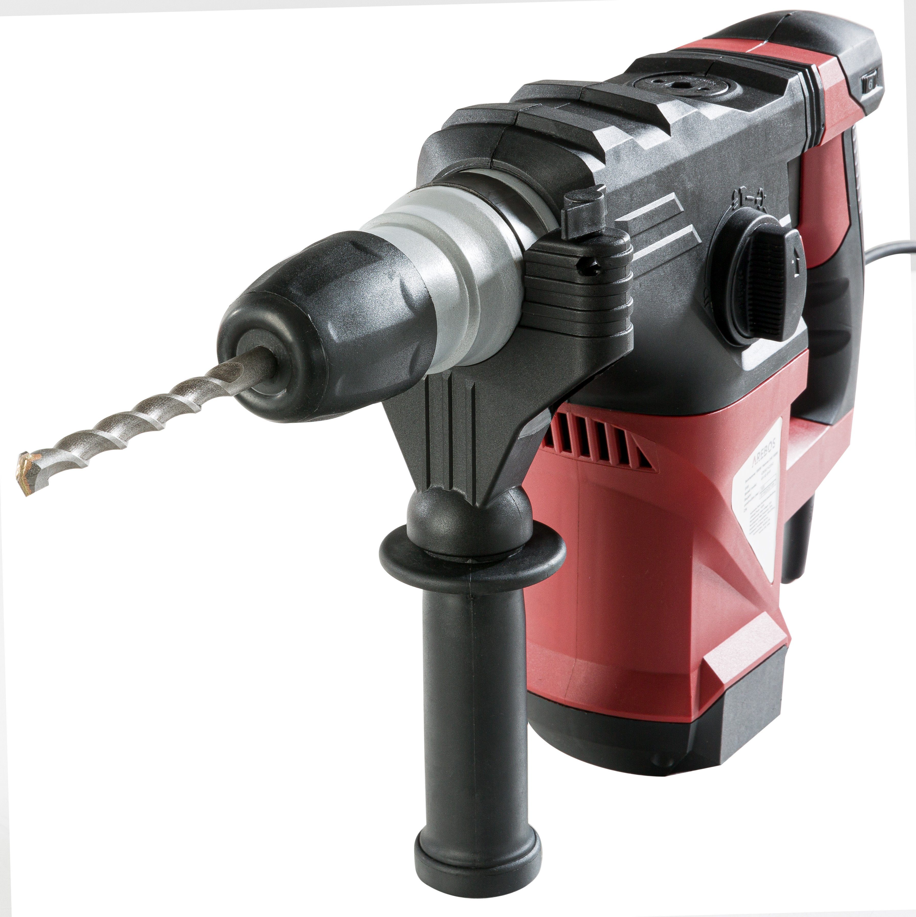 Arebos Bohrhammer Schlagbohrer 3-in-1 1500 W, 230 V, max. 4300,00 U/min, Produktabmessungen : 39.5 x 34 x 25.8 cm, 1500 Watt