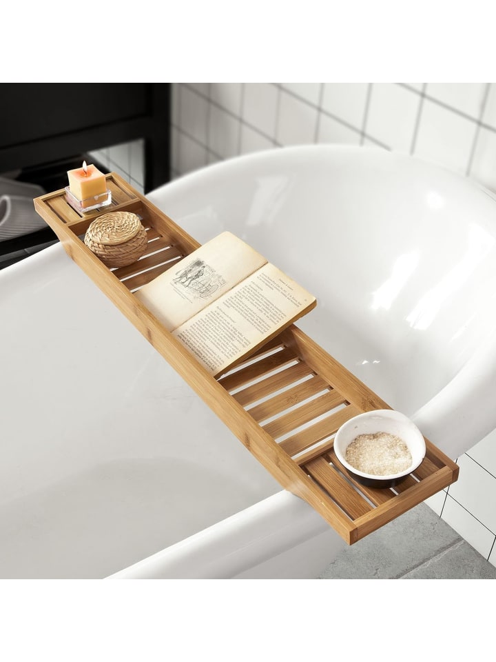 SoBuy Badewannenablage in Natur - (B)80 x (H)4,5 x (T)14,6cm günstig kaufen onesize