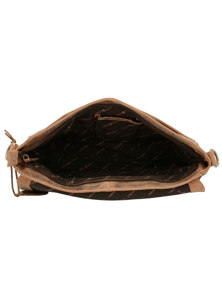 Greenburry Vintage Aktentasche Umhängetasche Rucksack Leder 35 cm in brown günstig kaufen onesize