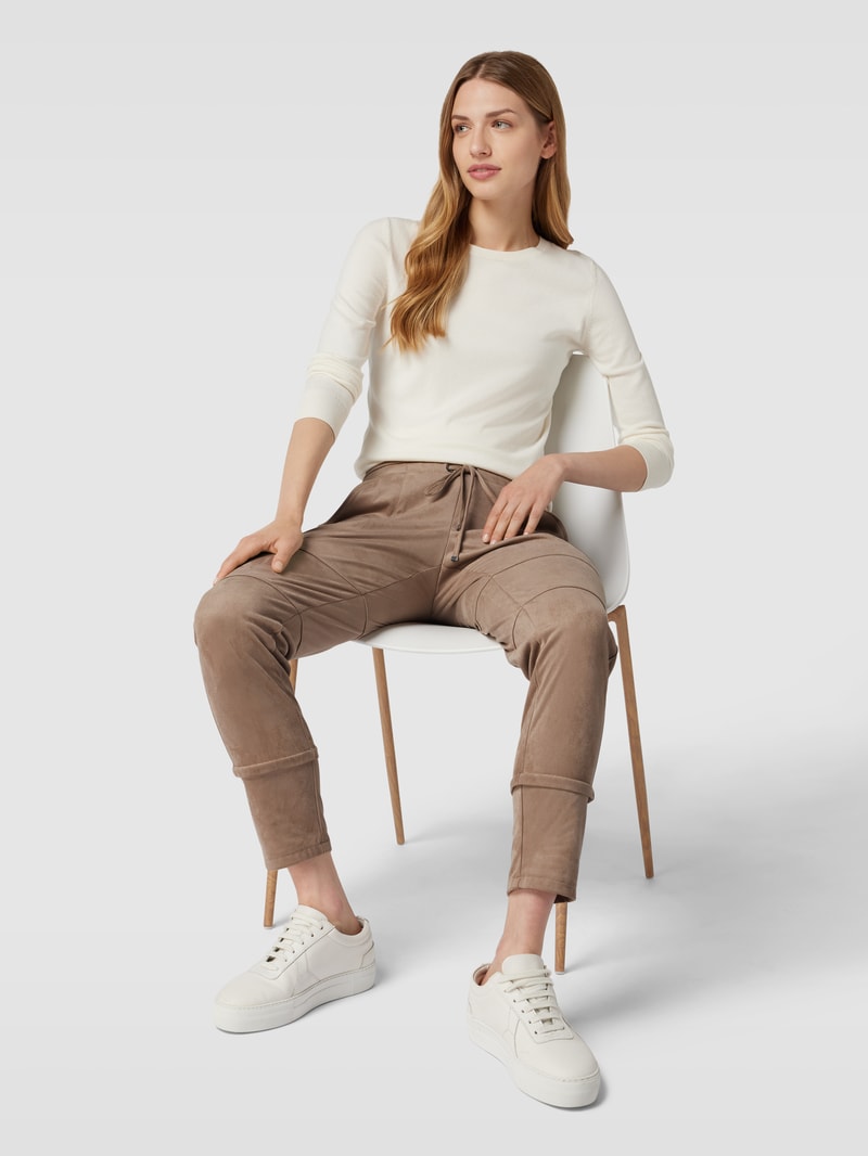 Hose in Leder-Optik Modell 'CANDICE' in stein