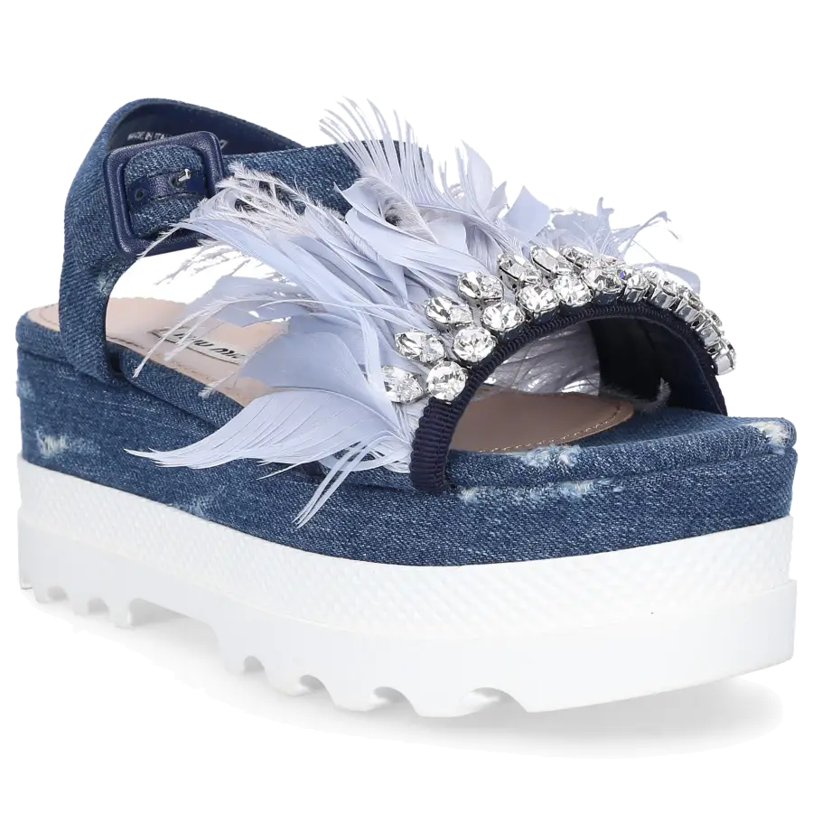 Miu Miu - Sandalen Denim - blau
