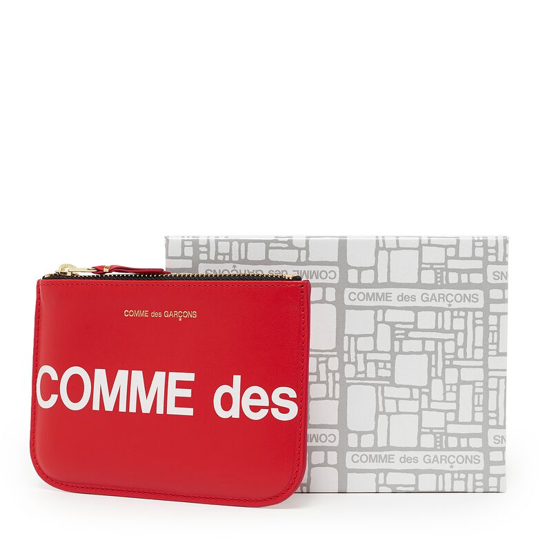 Comme des Garcons Wallet Huge Logo red