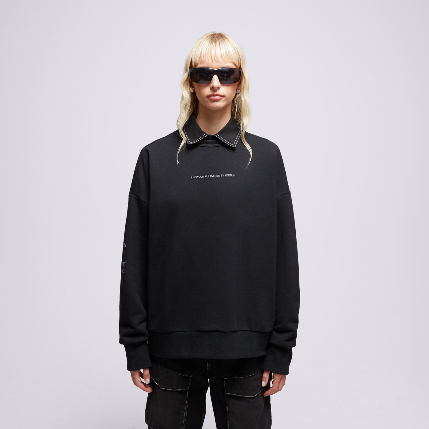 S.NOW JOB SIZEER CREWNECK “I DON'T KNOW” BLACK Schwarz