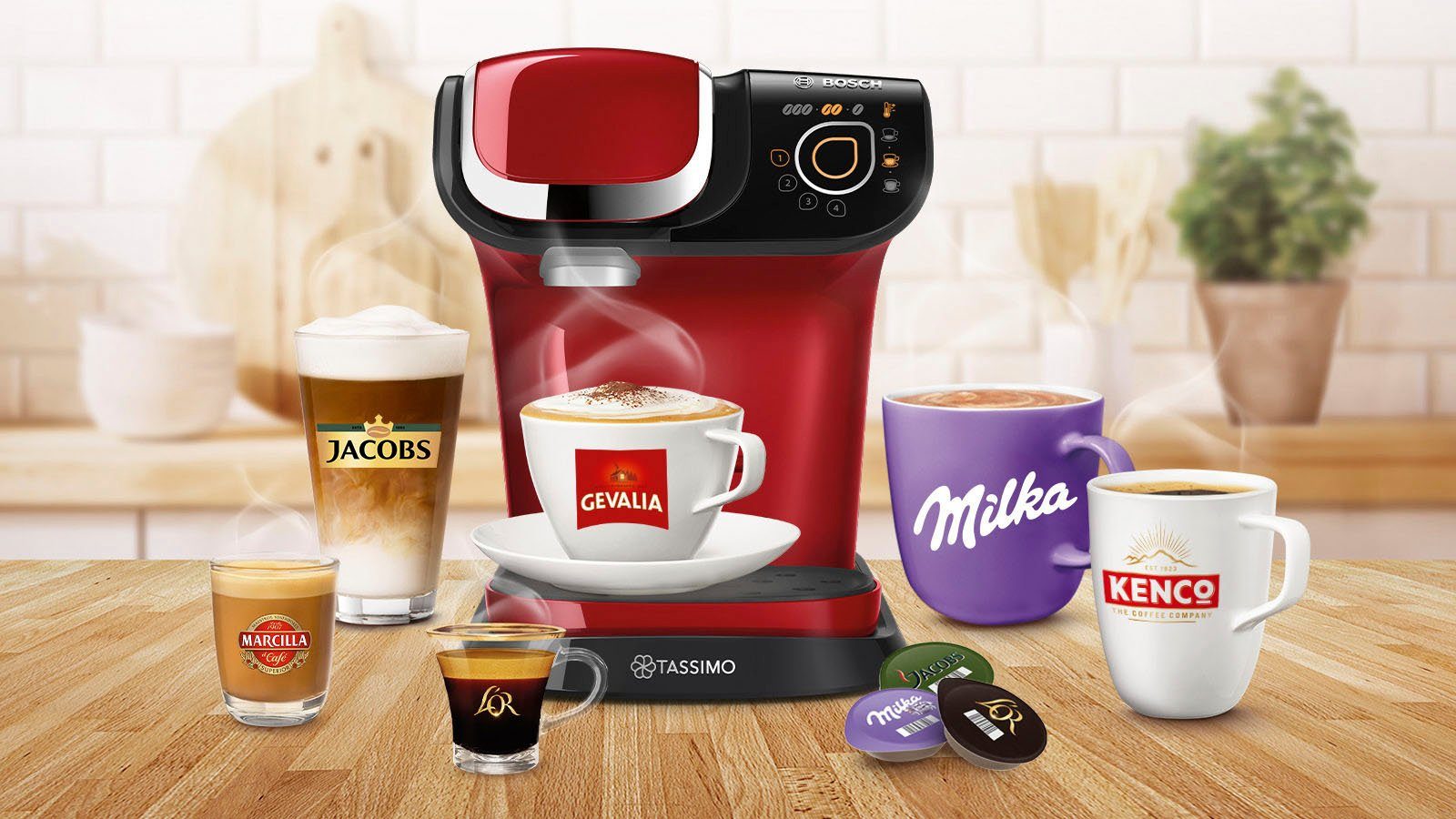 TASSIMO Kapselmaschine MY WAY 2 TAS6503, mit Wasserfilter, über 70 Getränke, Personalisierung, vollautomatisch