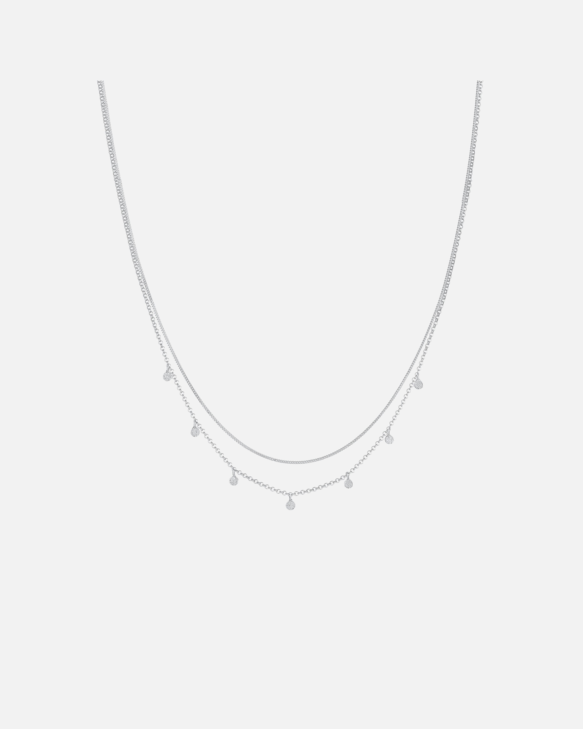 Wisiorek Elli Women's Layered Plaque Hammered Trendy Blogger ze srebra próby 925