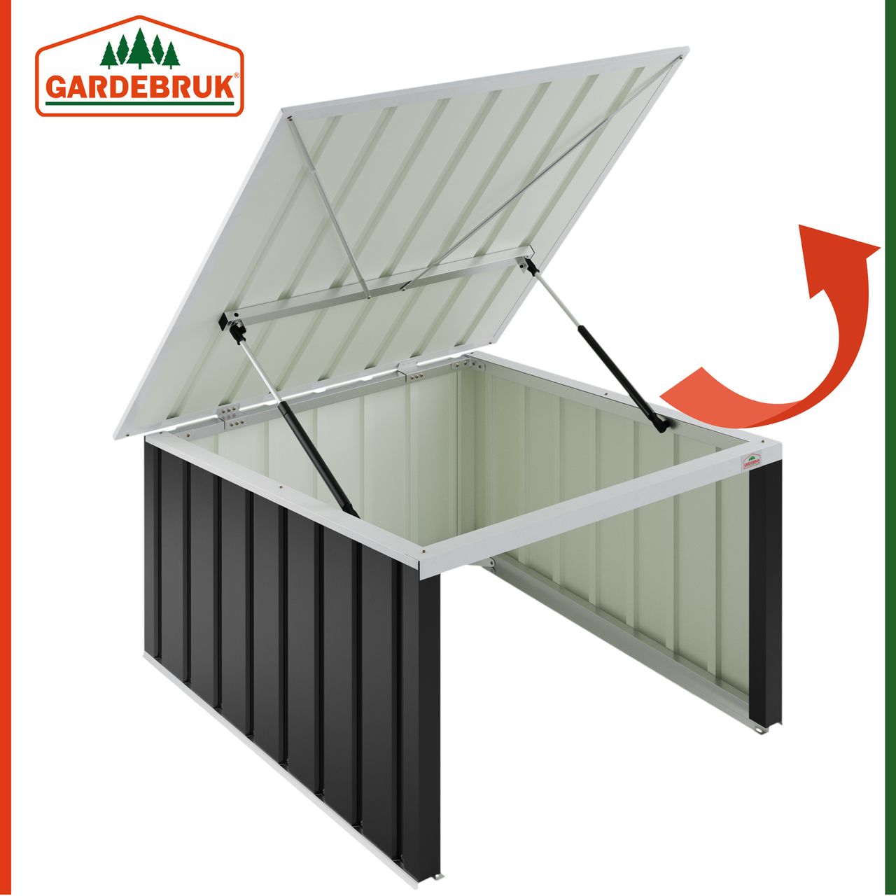 Casaria Gardebruk® Mähroboter Garage Anthrazit Metall 89x90x54cm