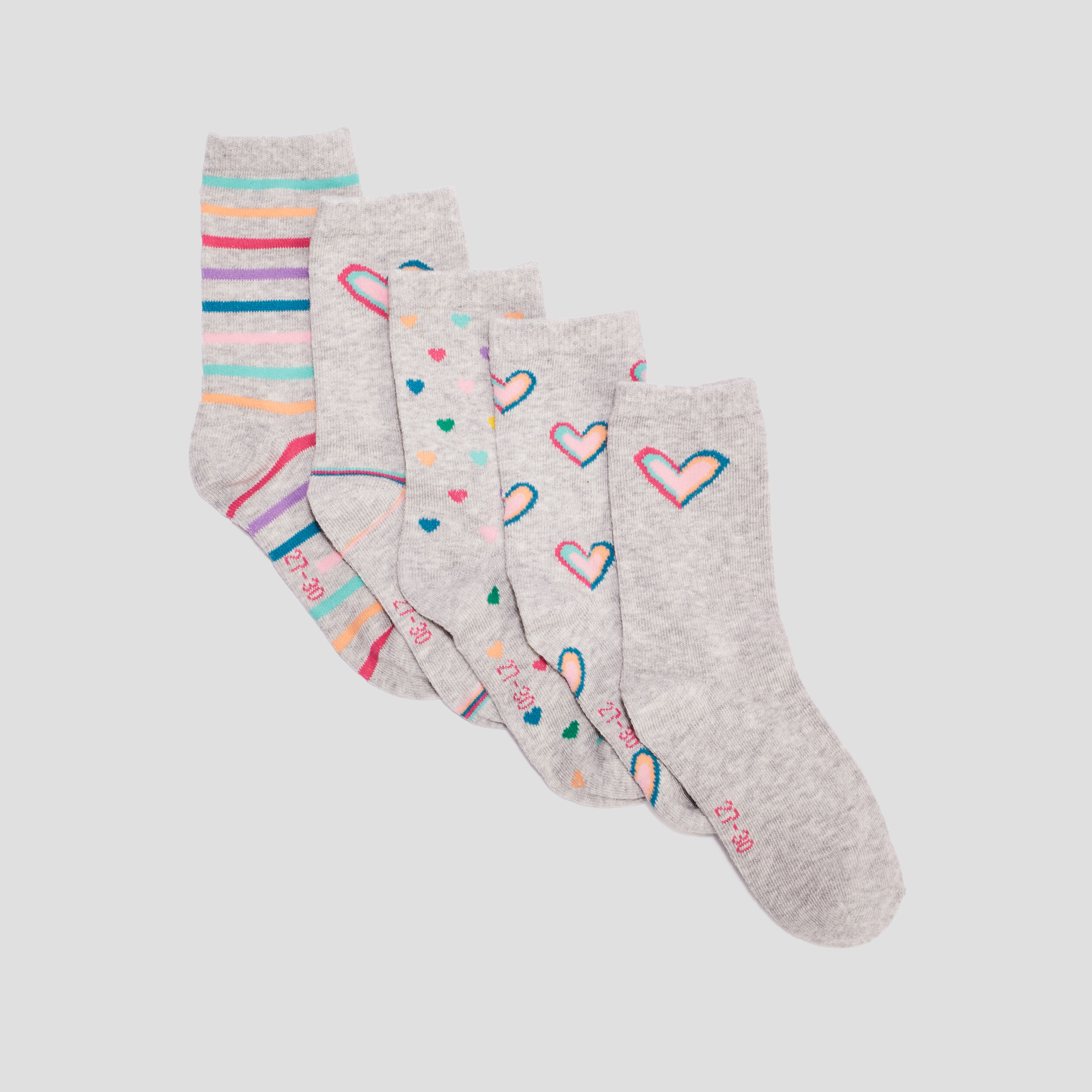 Lot 5 paires chaussettes multicolore fille | La Halle