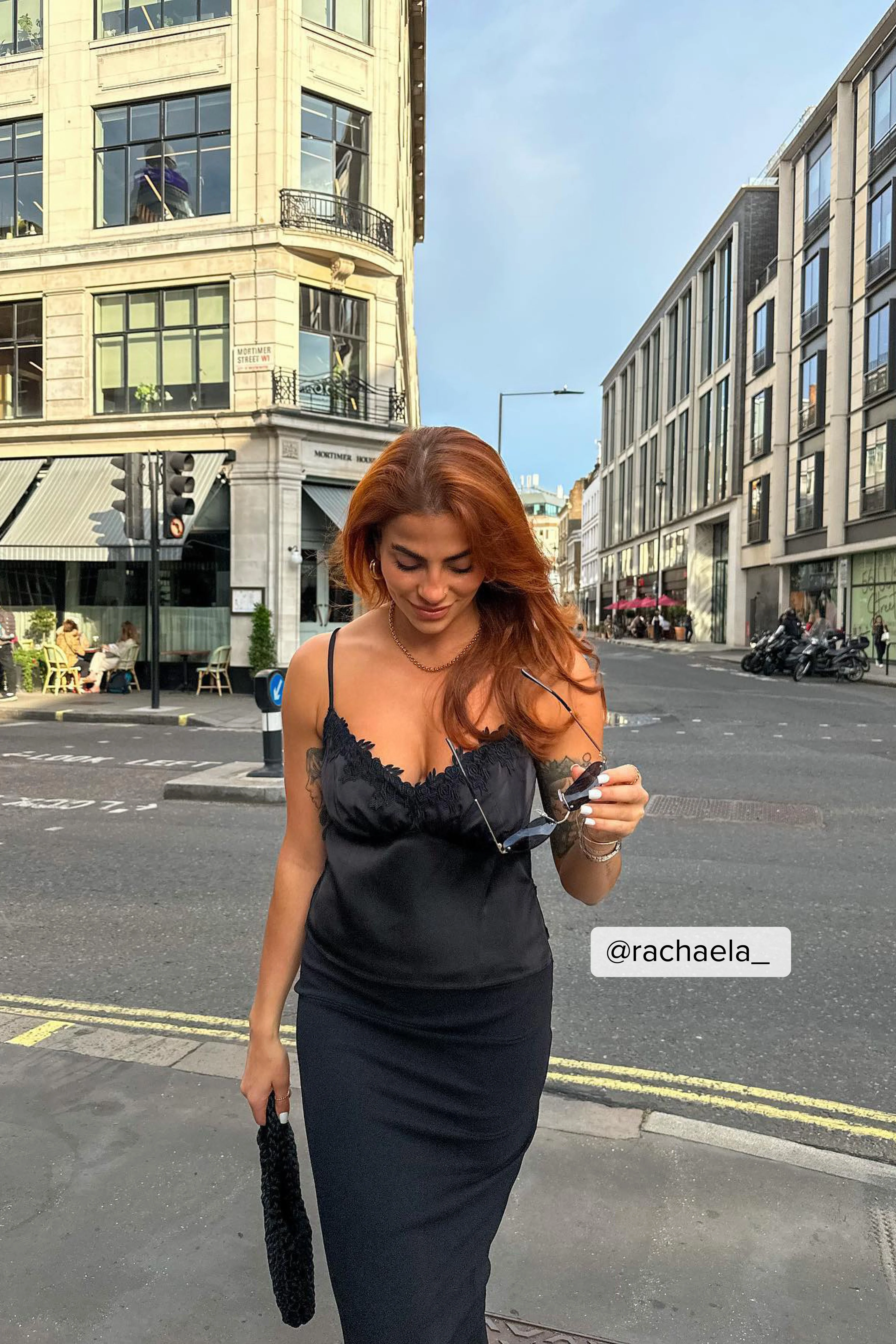 Cropped-Top aus Satin mit Spitze