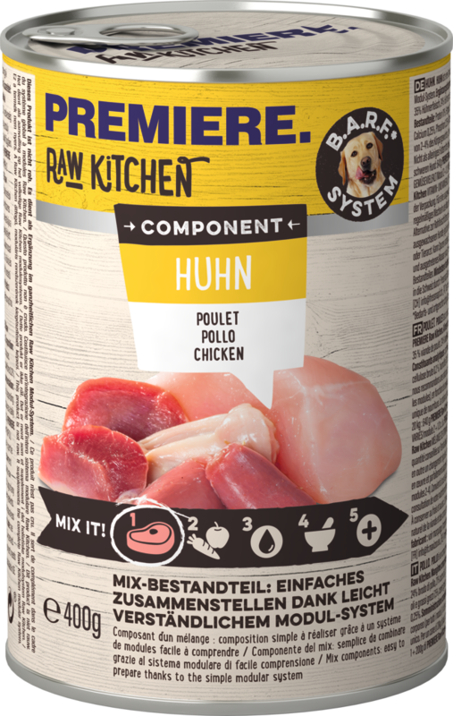 PREMIERE Hundenassfutter PREMIERE RAW KITCHEN 6x400g Geflügel