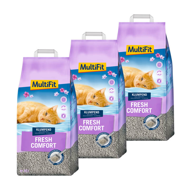 MultiFit Katzenstreu MultiFit Fresh Comfort 3x10 l