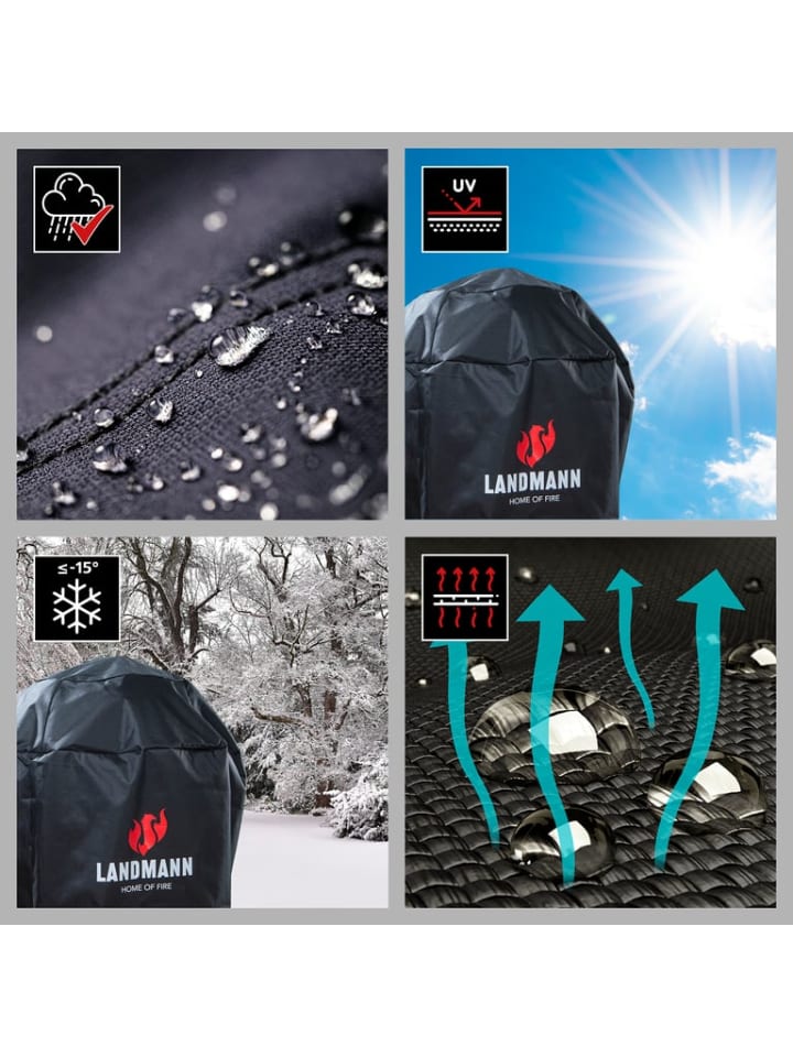 Landmann Wetterschutzhaube Premium - 90x70x70cm - schwarz günstig kaufen onesize
