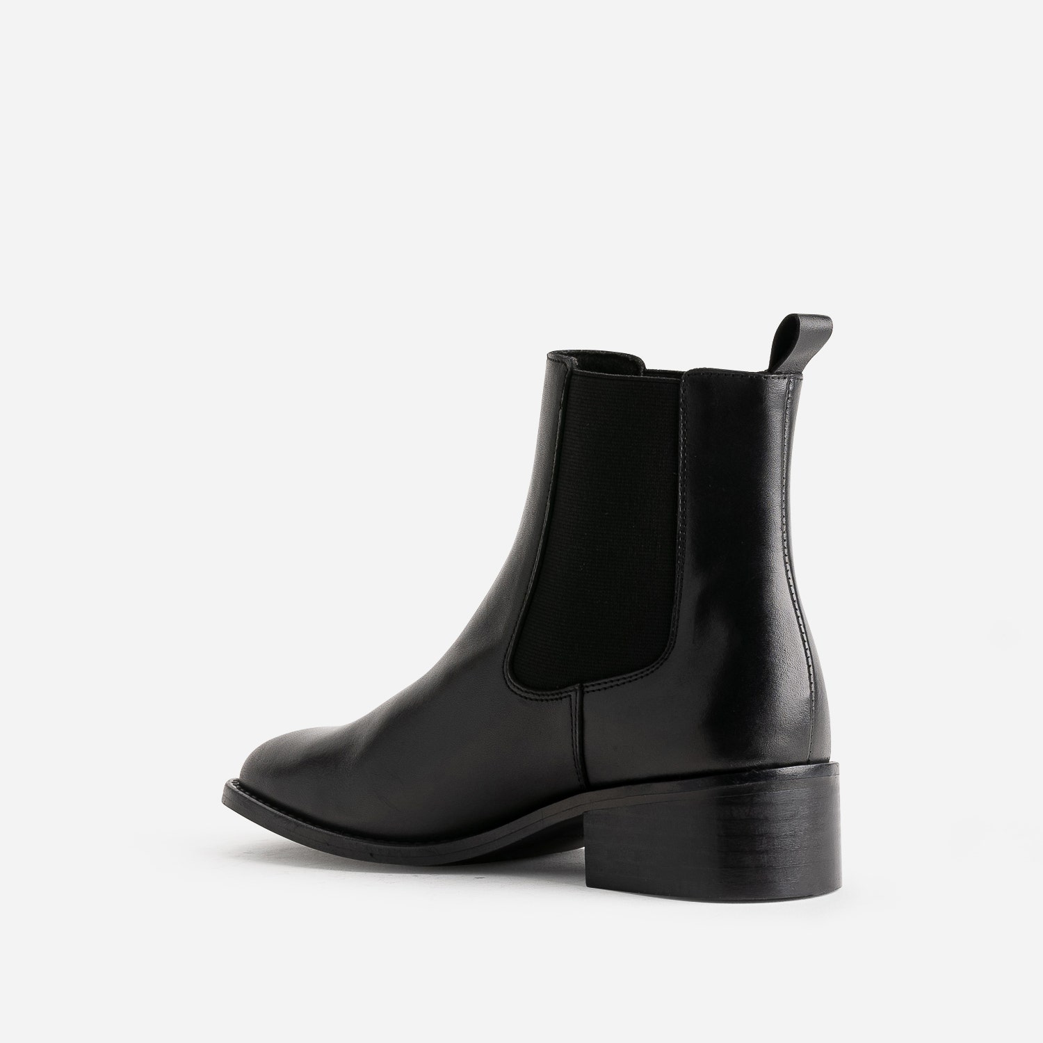 Chelsea boots noir éco-conçu en cuir