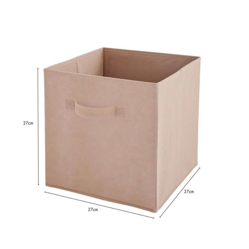 Bac de rangement intissé rose poudré Box and Beyond