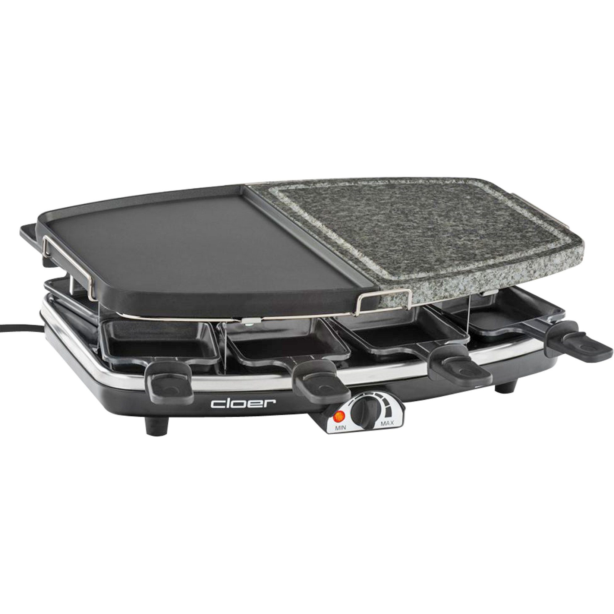 Cloer Kaffeebereiter Cloer Raclettegrill 6435 mit Naturstein und
