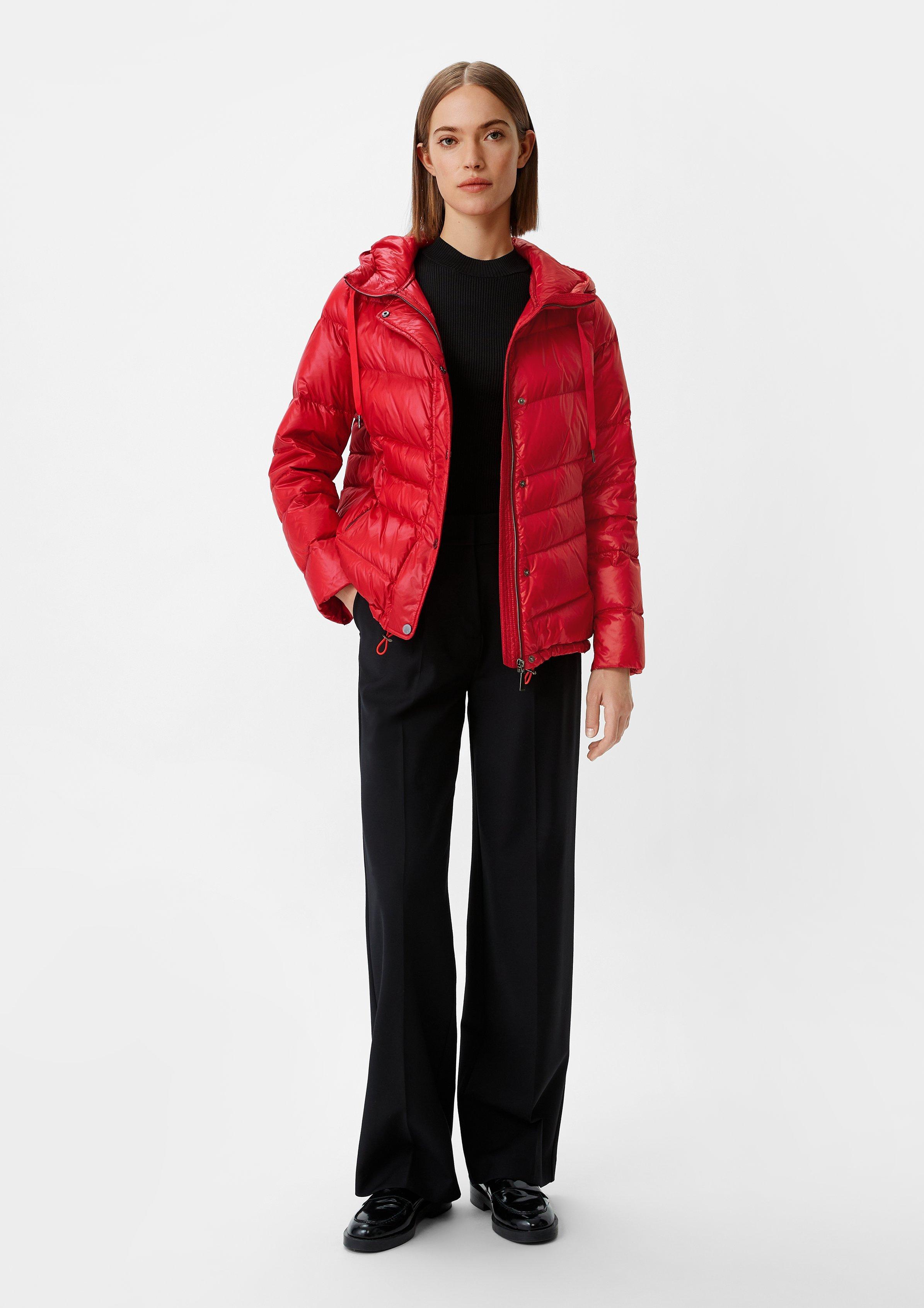 Steppjacke mit Daunen wattiert - chilirot