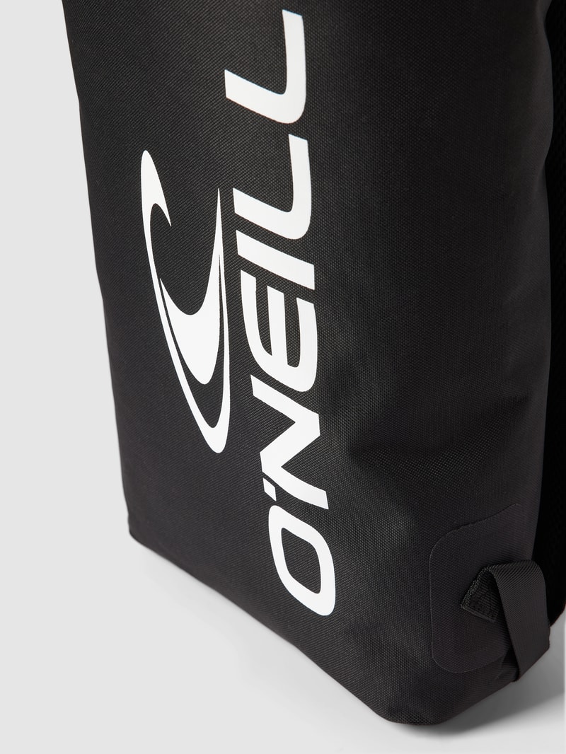 Rucksack mit Label-Patch in schwarz
