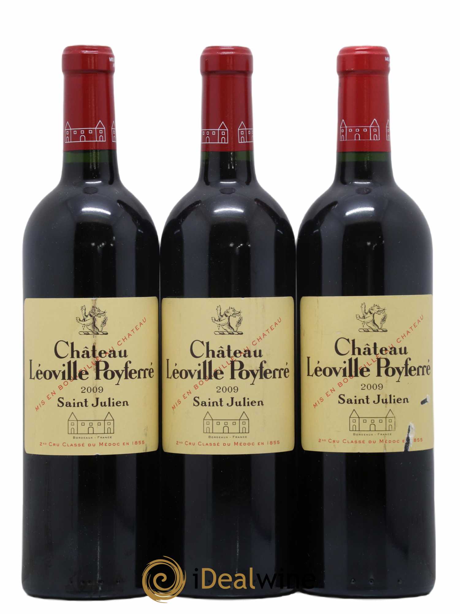 Château Léoville Poyferré 2ème Grand Cru Classé  2009 - Lot de 3 Bouteilles