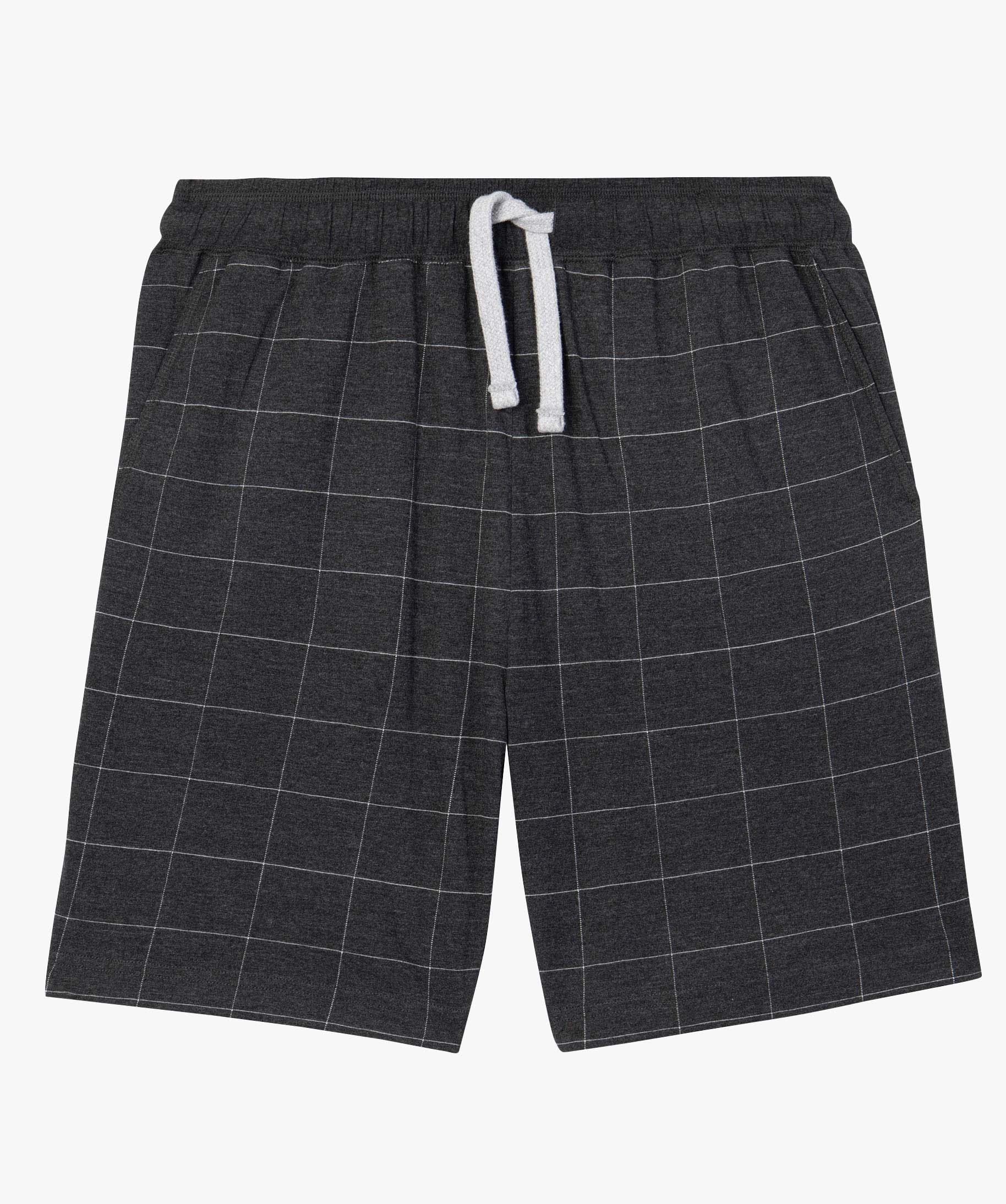 Short de pyjama homme en jersey à taille élastiquée carreaux | GEMO