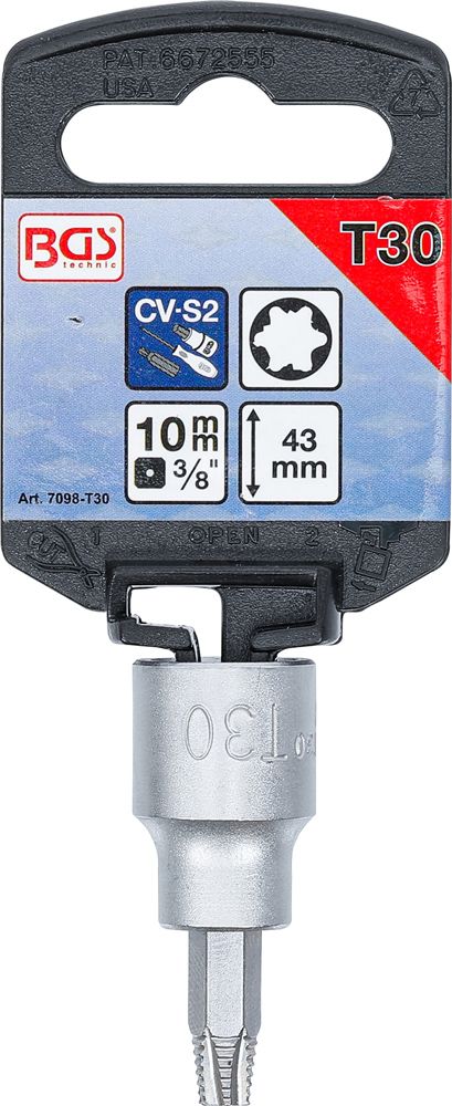 BGS technic Schraubenausdreher-Bit-Einsatz-Satz für Torx 1/4