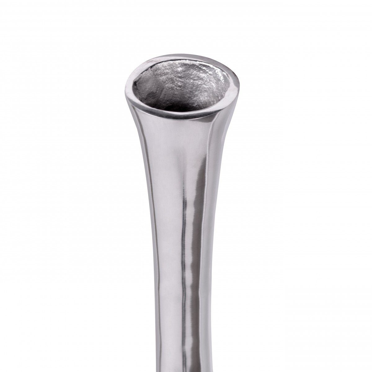 KADIMA DESIGN Dekovase Elegante Aluminium Blumenvase in Silber für stilvolle Einrichtungen