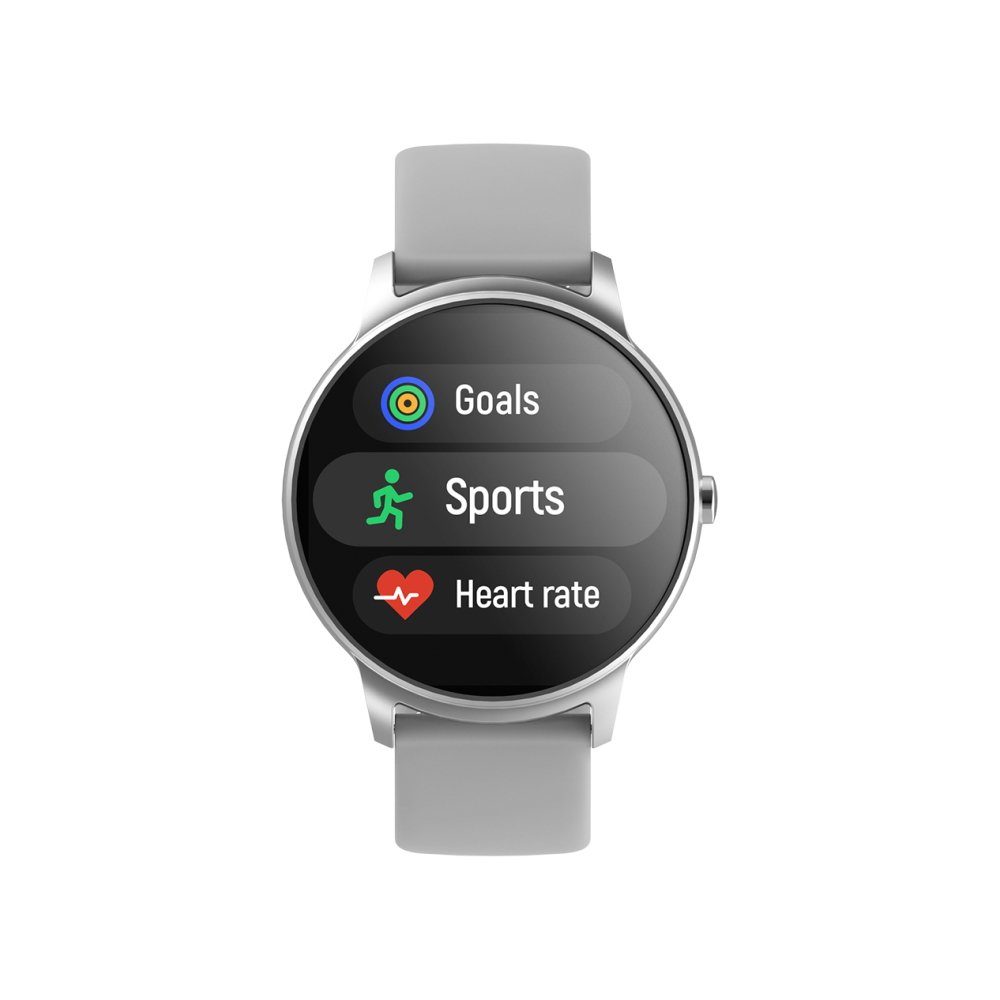 Forever Fitness-Tracker Forever Forevive 2 Wasserdicht IP67 Smart Watch Android iOS Silber