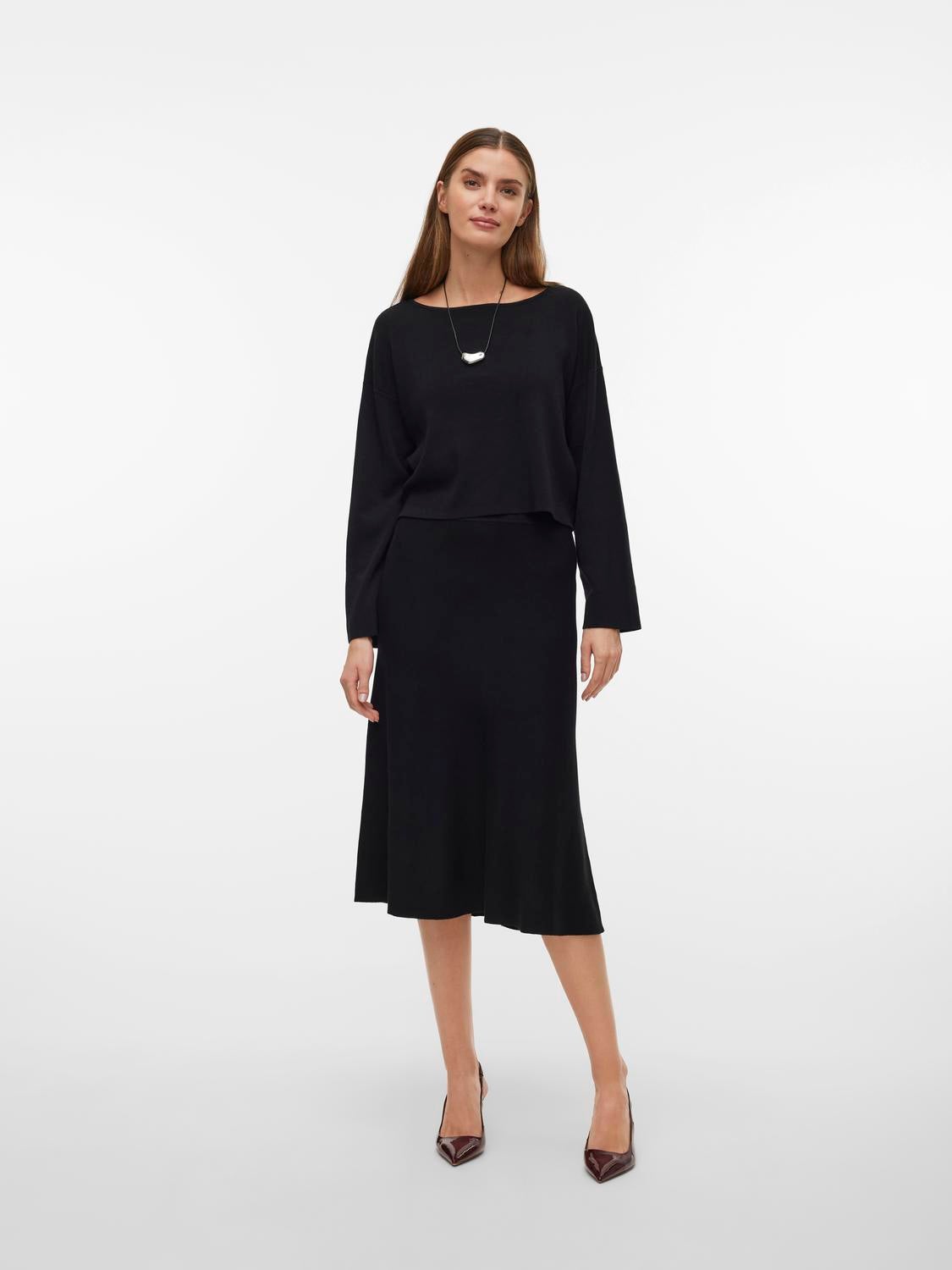 VMINA Hohe Taille Midirock