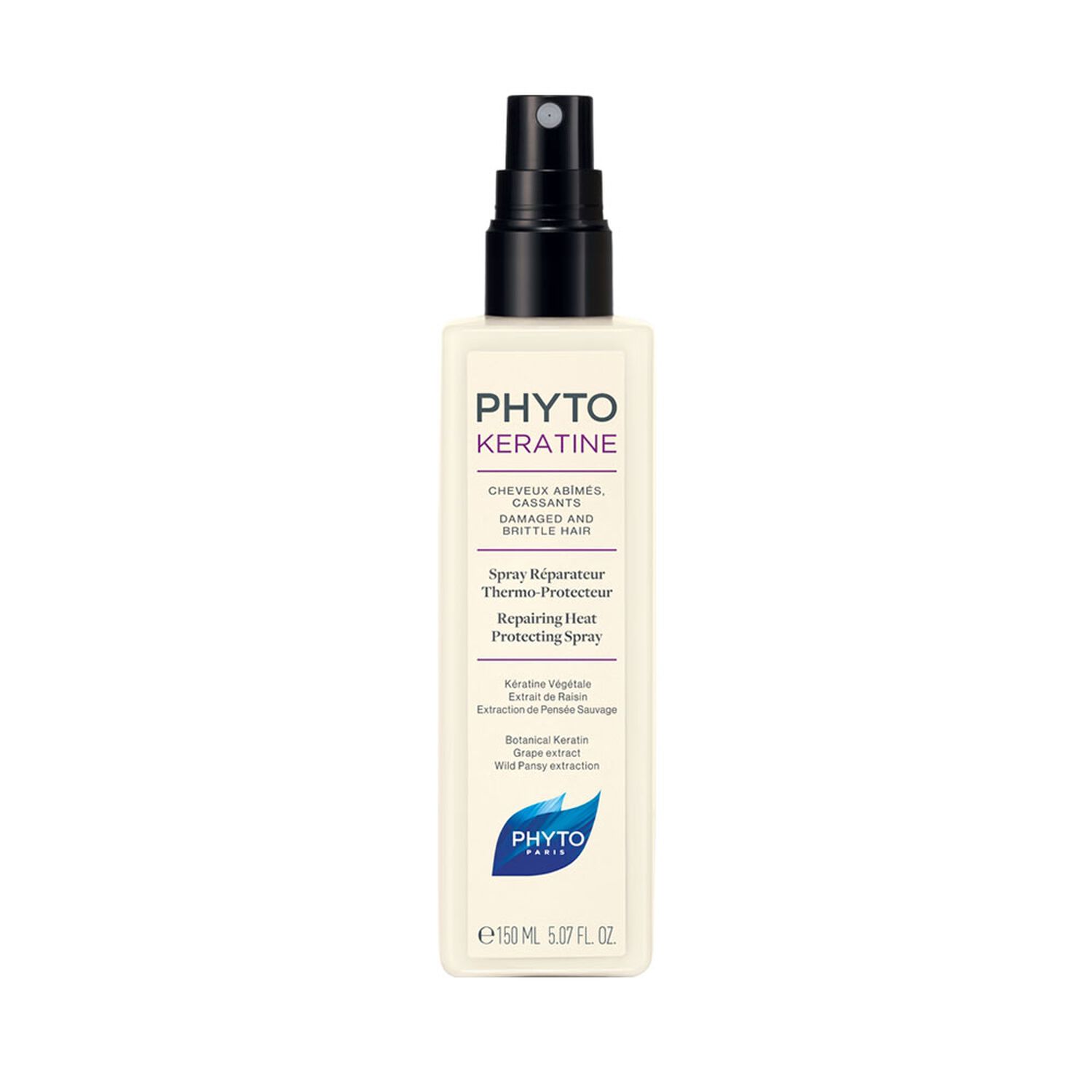 Phyto Phytokératine Spray Réparateur Thermo-Protecteur - Cheveux Secs ou Très Secs 150 ml