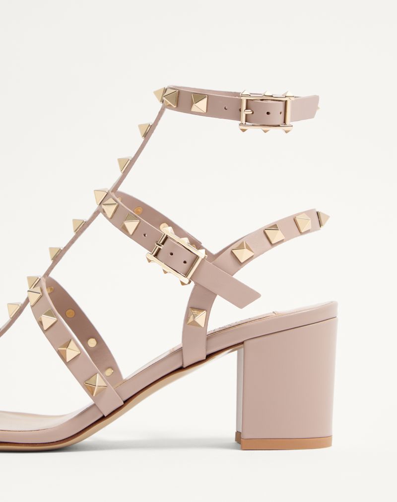 Rockstud sandaal met 60 mm bandjes