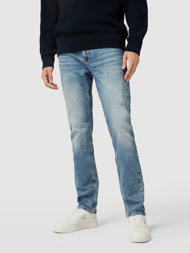 Slim Fit Jeans im 5-Pocket-Design Modell 'Delaware' in hellblau